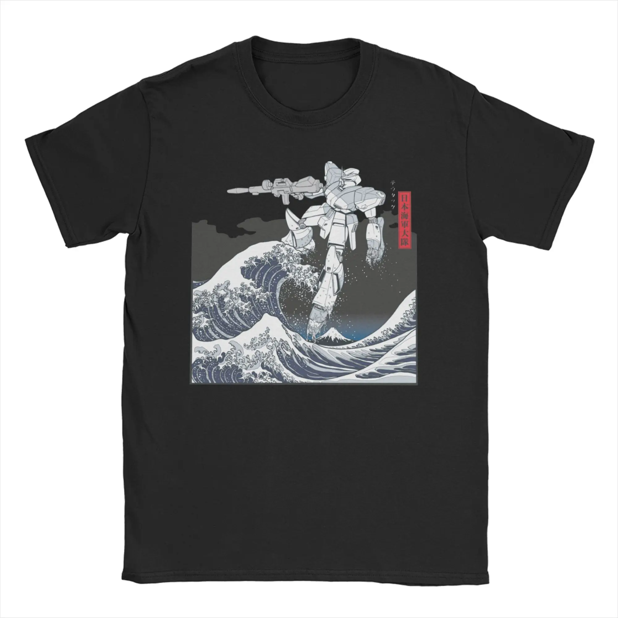 Mecha Wave Neon Genesis EVA Men Women T Shirt  Vintage Tees Short Sleeve Round Neck T-Shirts Pure Cotton Plus Size Clothes