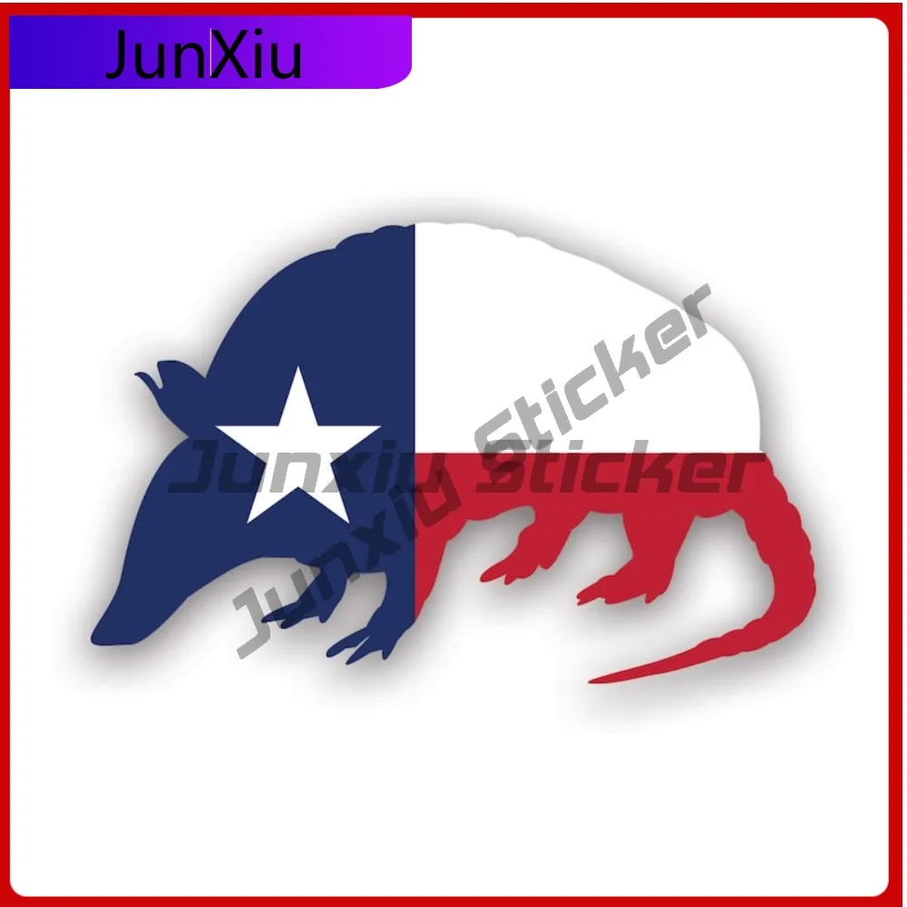 

Funny Artistic Armadillo Shaped Texas Flag Sticker Decal American Made Uv Protected Lone Star Texan Tx Sticker Outdoor Anti