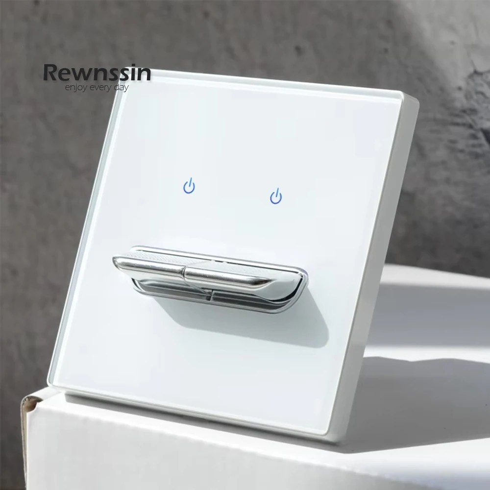 

EU FR DE Standard Wall Switch White Glass Panel Wall Socket With Dual USB Ports Outlet Electrical Plug With LED Toggle Control