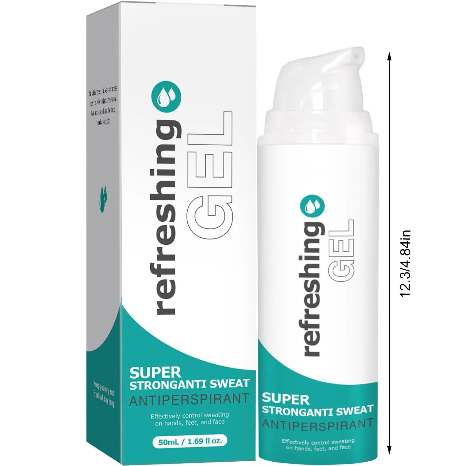 Antiperspirant Gel 50ml Against Sweaty Hands, Sweaty Feet And Sweating On The Face Against Heavy Sweating On The Head