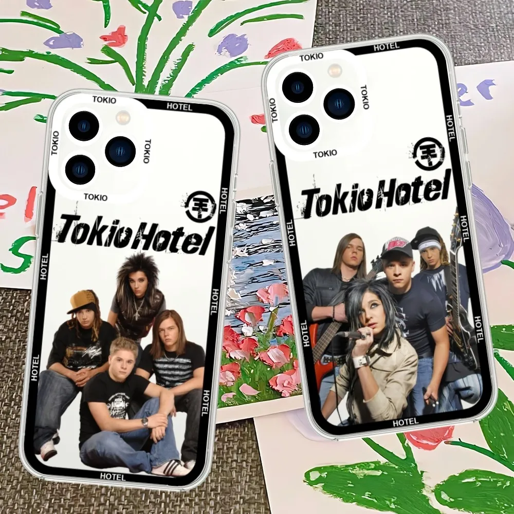 Band Tokio Hotel Bill Tom Kaulitz Phone Case For iPhone 13 14 Mini 11 12 Pro Max Transparent Shell