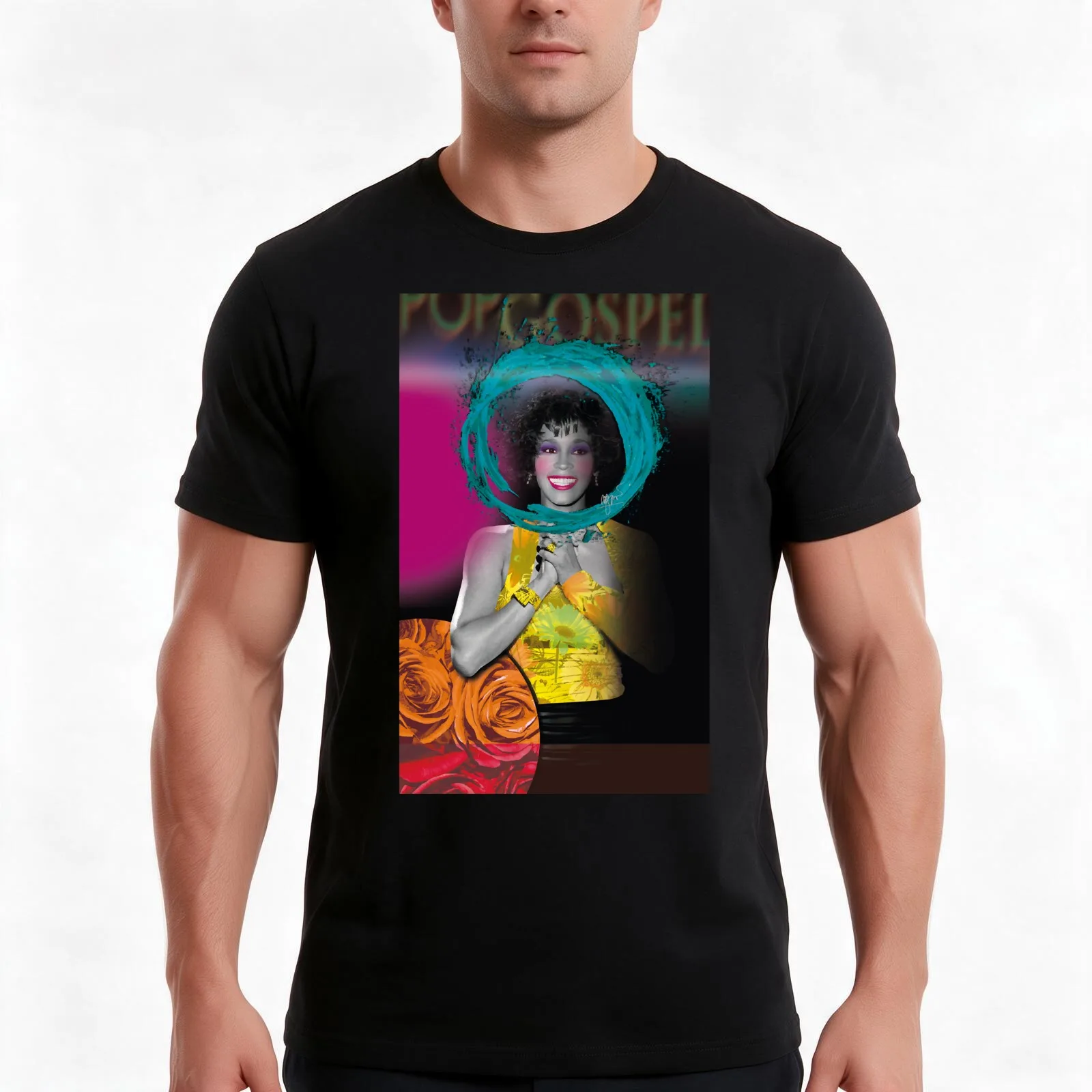 WHITNEY Classic T-Shirt Summer Casual Cotton Tee Oversized Streetwear Tops Vintage Graphic Print Loose Fit Short Sleeve