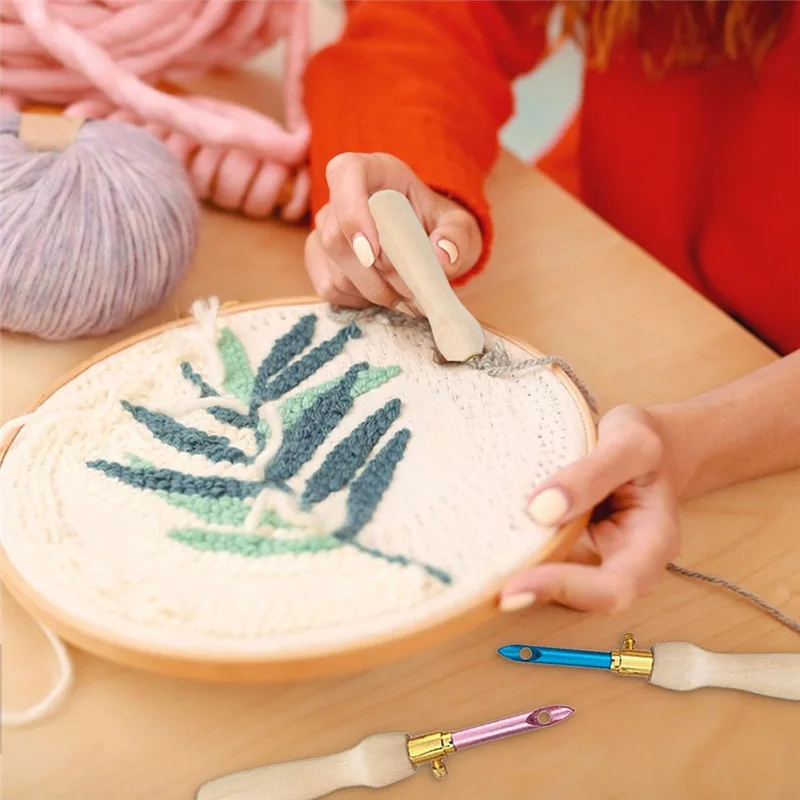 TAIGH-35 قطعة مجموعة إبرة لكمة ، أداة إبرة لكمة قابلة للتعديل مجموعات التطريز إبرة لكمة ، أداة إبرة فنية للخياطة للمبتدئين #5