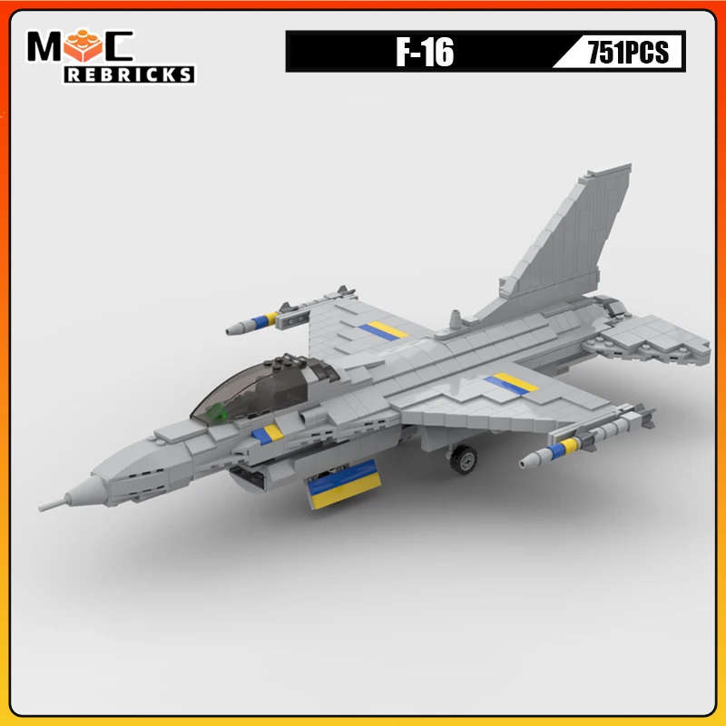 

MOC Building Blocks Multi-purpose Battle Aircraft F-16 Light Fighter High-tech Military Weapon DIY Bricks Model Kid’s Toys Gifts