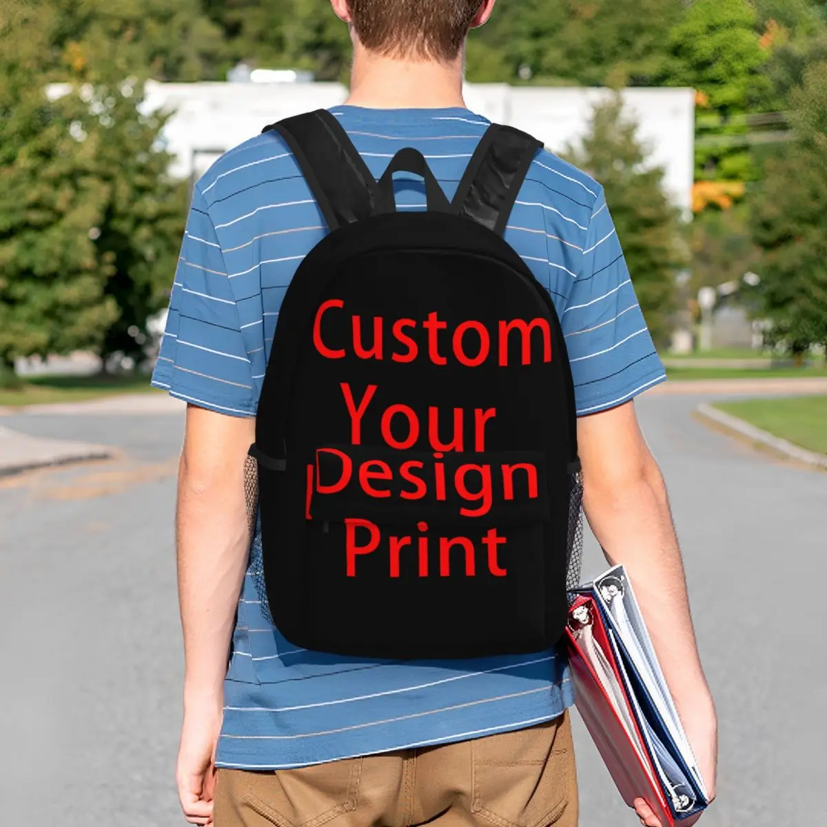 Custom Your Design Print Photo 3D Print Backpack for Boys Girls College School Travel Bags Women Men Bookbag Fits 15 Inch Laptop