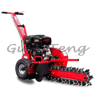 15HP Maximum Depth 600mm Portable Walking 600mm Mini Chain Trencher