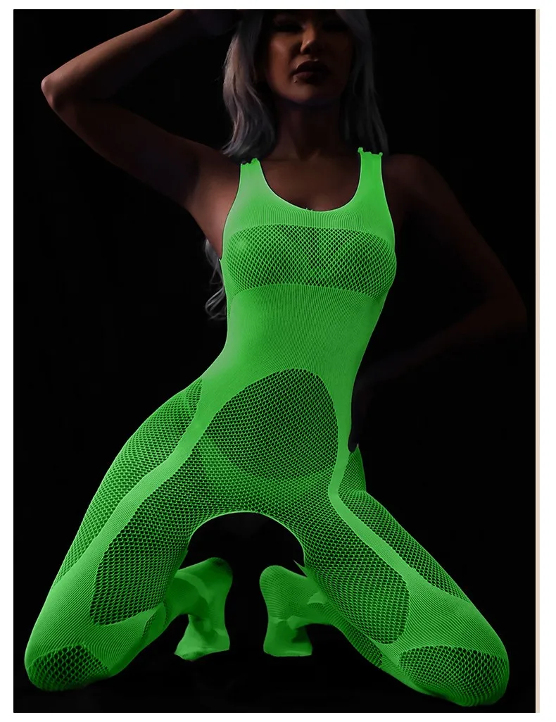 ملابس داخلية مثيرة لامعة شفافة ومفرغة ، ملابس شبكية ، ملابس داخلية مثيرة مرنة ، ازياء الجنس ، فستان شبكي للنساء #3