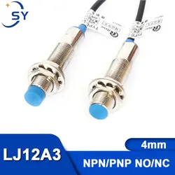 LJ12A3-4 BX BY AX AY Inductive proximity Switch Lj12a3-4-z/bx npn Lj12a3-4-z/ax PNP Sensor NO NC DC5~36V 4mm Detection Distance