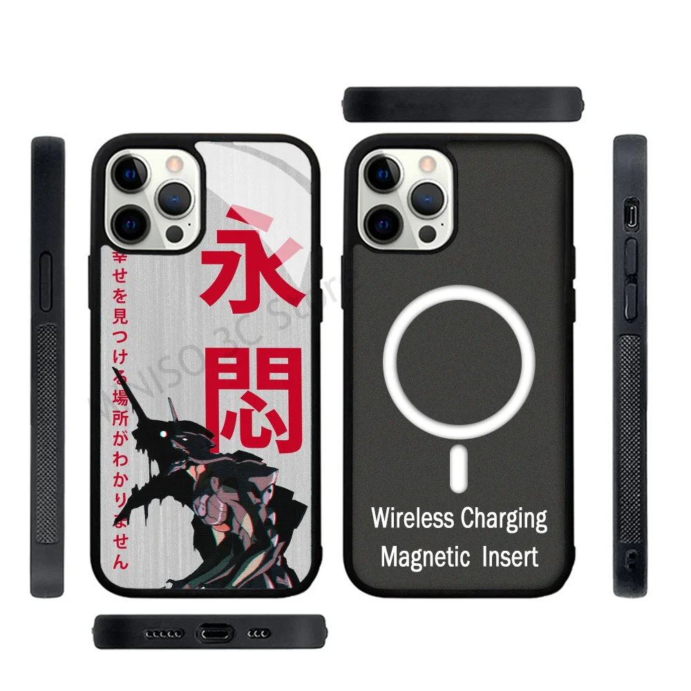 Phone Case Strong Magnetic For IPhone 15 14 13 Pro Max 11 12 Mini N-Neon G-Genesis E-Evangelion For Magsafe 