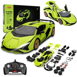 Rastar Lamborghini RC Car 1/18 Scale DIY Kits to Build Gift Ideas for Brithday for Boys & Girls & Adult (72pcs Building kit)