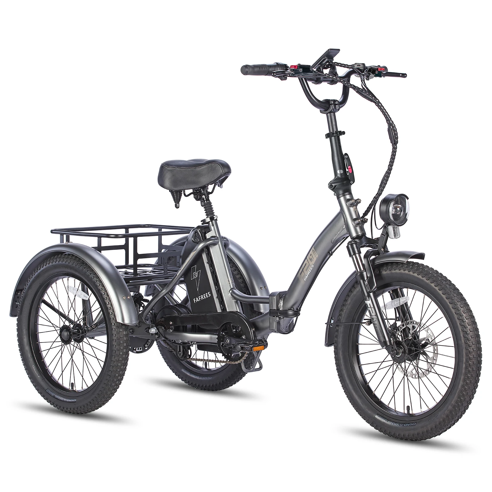 Fafrees F20 Mate Faltbares Elektro-Dreirad für Erwachsene, 20 x 3,0 Zoll Lasten E-Bike mit 48V 18,2Ah/20Ah herausnehmbarem Akku, 25 km/h und 60-80 km Reichweite