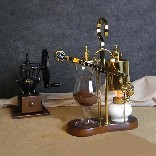 Retro Siphon Hand Made Coffee Maker Manual Grinding Machine Coffee Tools Set