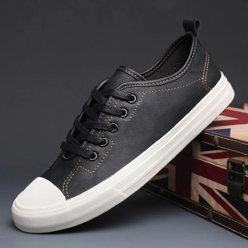 2023 Autumn New Men Casual Sneakers British Style Lace-Up Driving Shoes Youth Trend Breathable Men Designer Sewing Shoes BD8057