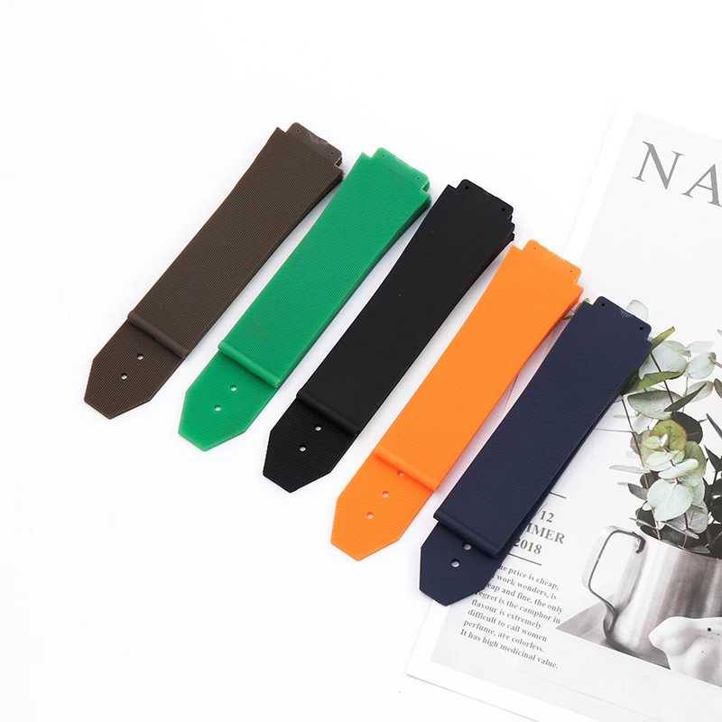 

Watch accessories suitable for HUBLOT Hublot series stripe type silicone 25x19mm unisex outdoor sports strap