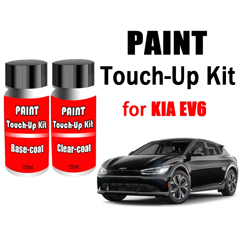 2PCS Auto Touch-Up Paint Kit (With Brush) for KIA EV6 2026 Car Scratch Remover Paint Repair Car Accessories White Black Grey Red