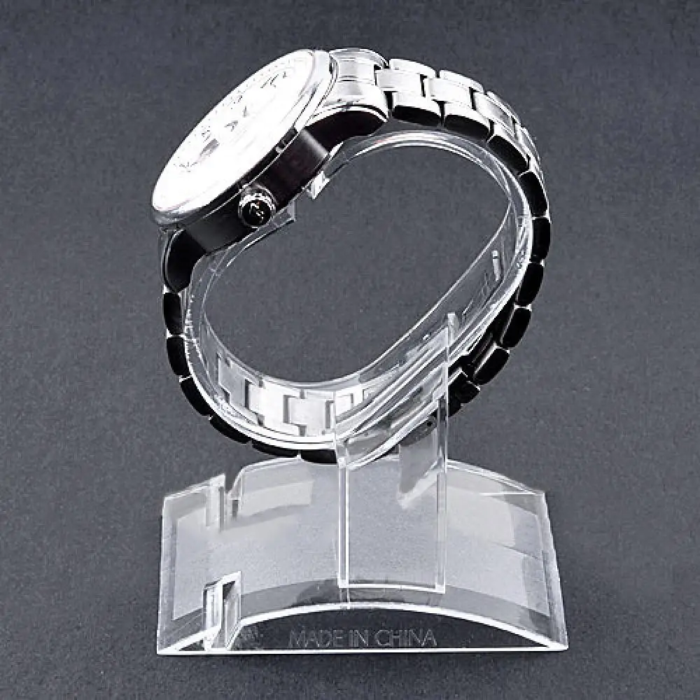 Espositore per orologi da polso in plastica trasparente, porta gioielli, bracciale, bracciale, orologio, espositore, supporto per portautensili