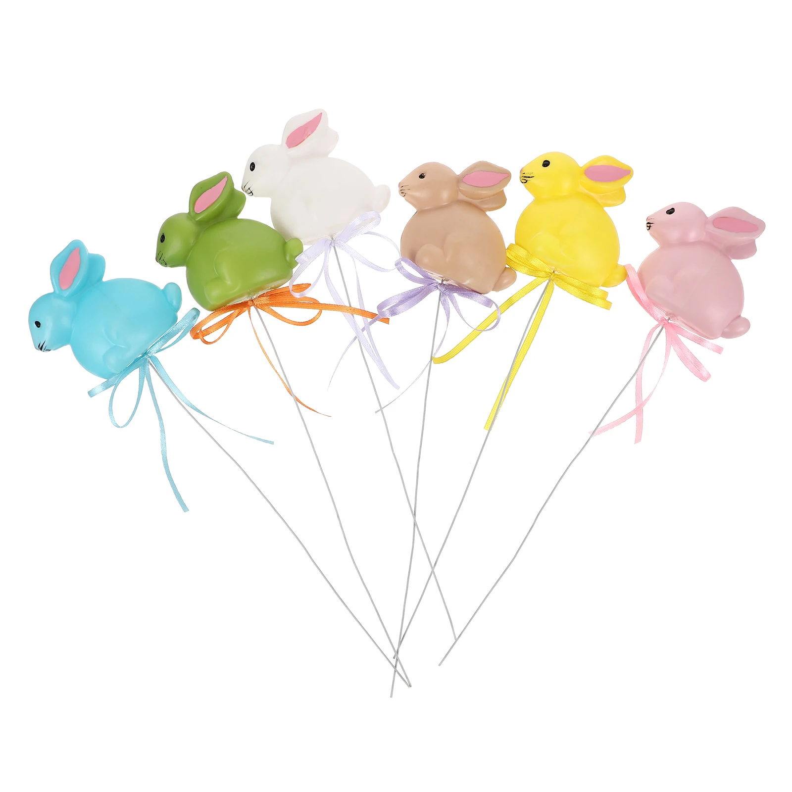 

6 Pcs Simulated Animal Cuttings Easter Decorations Plastic Figurines Kids Toys Outdoor Ornaments Garden Supplies Lightweight