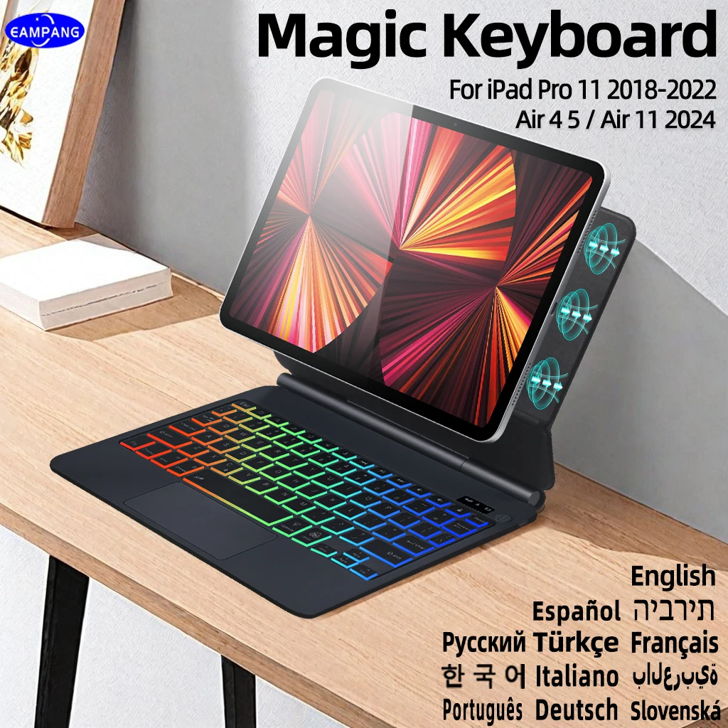 Magische Tastatur für iPad Pro 11 2013-2016 Air 4 4. 5 5. 11 6. 2018 Gen 10. Magnet gehäuse Tastatur