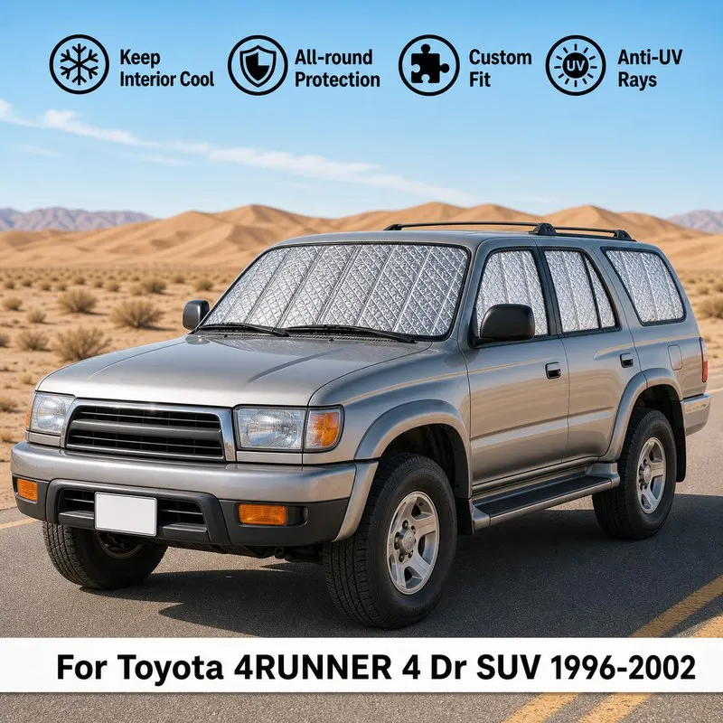For Toyota 4RUNNER 4 Dr SUV 1996-2002 Full Set Car Window Sunshades UV Block Privacy Heat Insulated Foldable Car Curtain