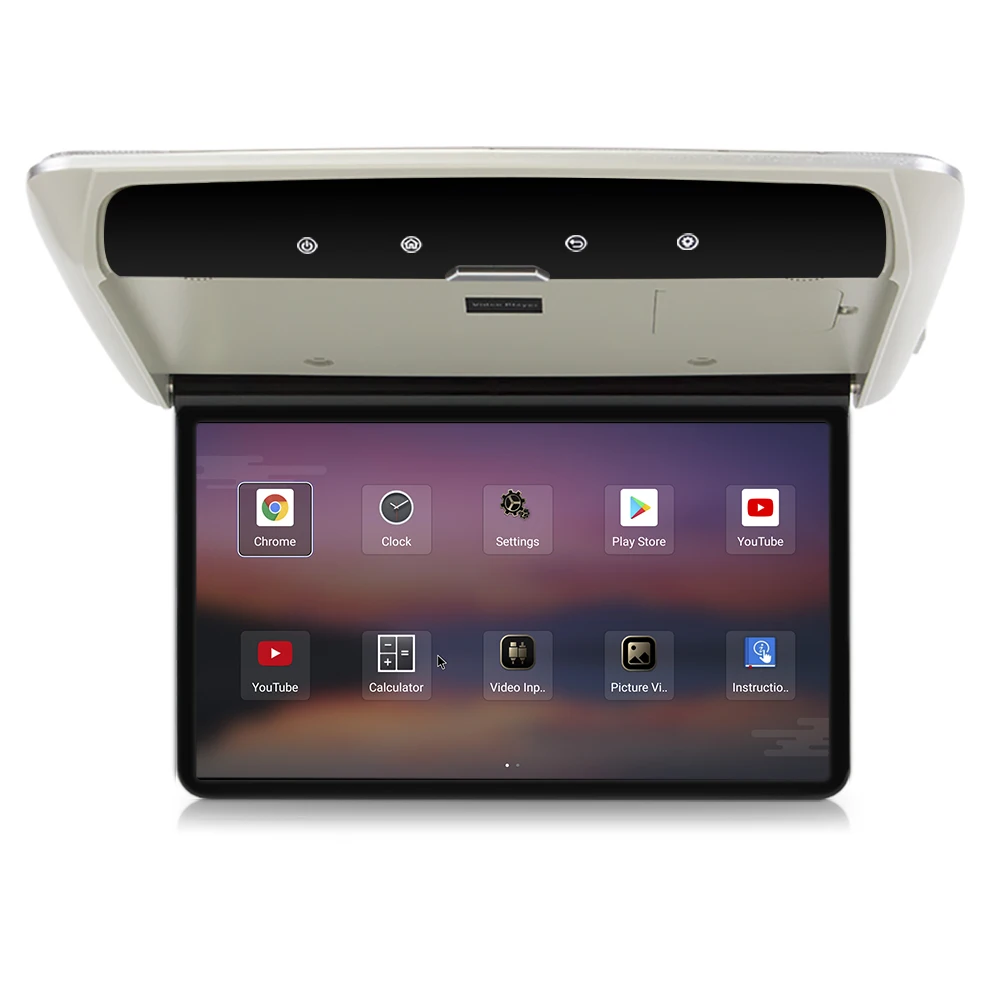 

14 Inch IPS Screen Touch Key Roof Mount Monitor Player for Cars