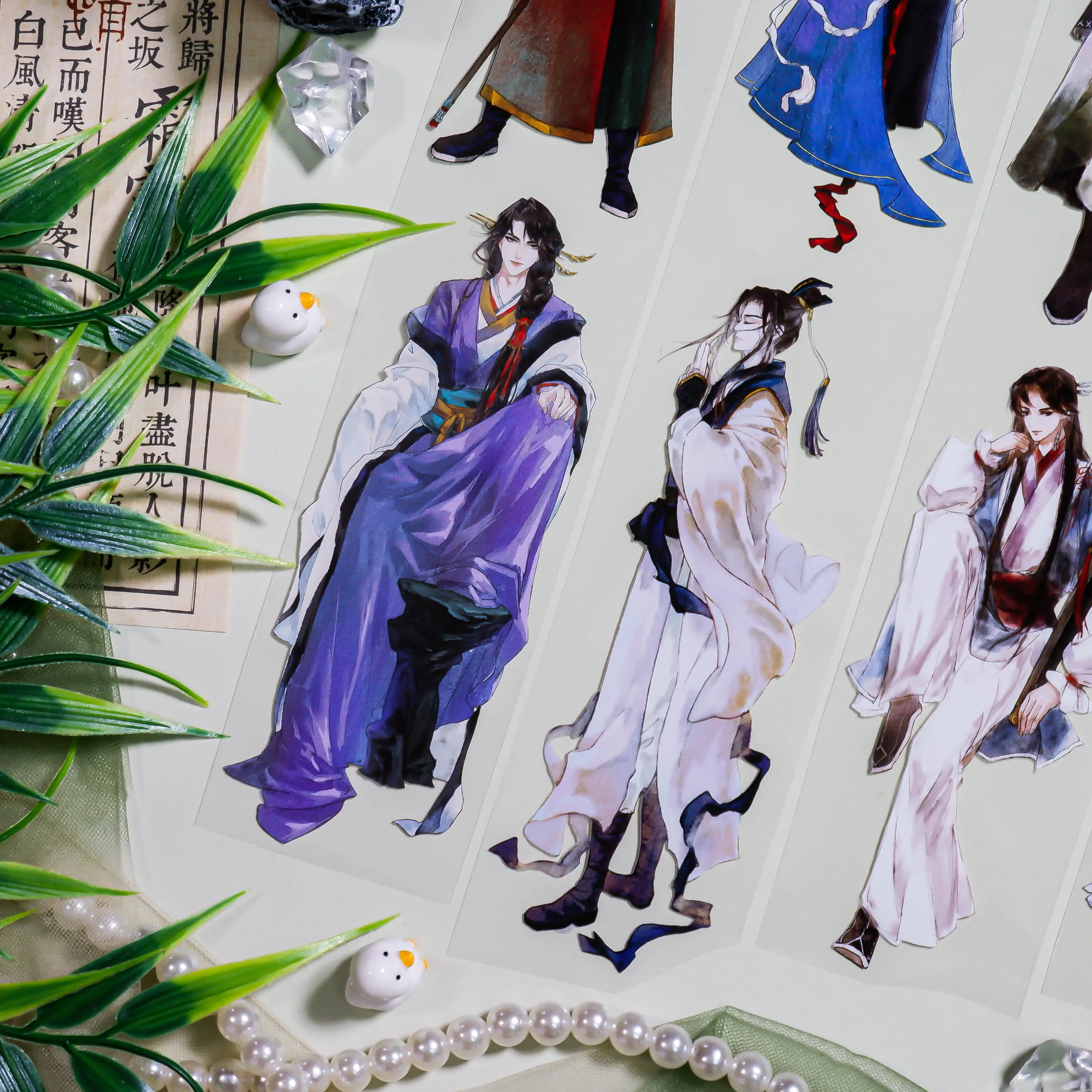 5M Roll Chinese Ancient Handsome Man Lin Feng Washi Tape Self Adhesive Decorative Masking Tape For Journal Scrapbooking DIY