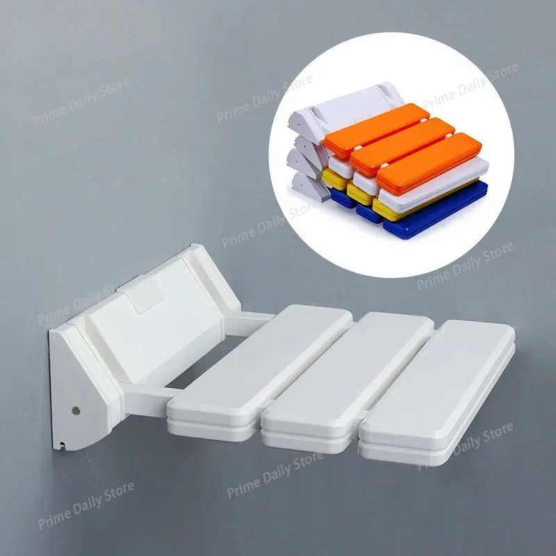 Wall‑mounted Folding Shower Seat, Bathroom Bathing Support Bench for Elderly, Spa and Washroom Application
