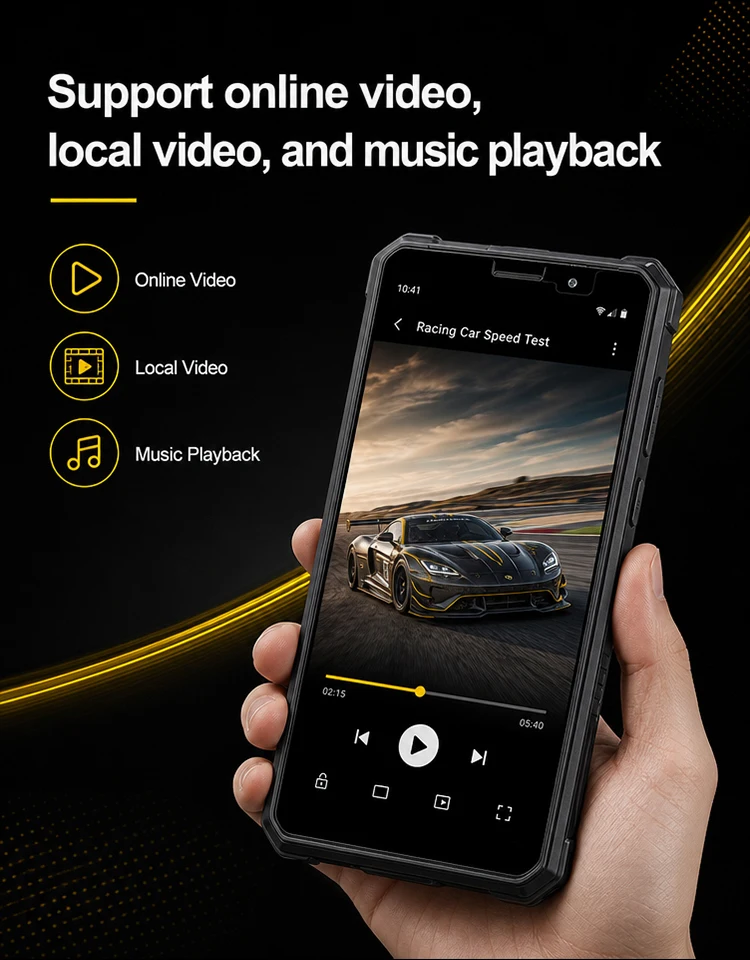 YACDELO ROCK V1 Mini Smartphone Compact Size 4.96' Display 3GB 32GB Removable 3000mAh Battery Android 16 GO Light Weight Phone