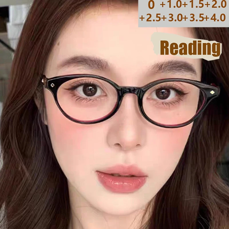 Modische Lesebrille Für Frauen Anti-blaues Licht Modische Retro Ultra Licht Anti-müdigkeit Bogen Gläser JH8380