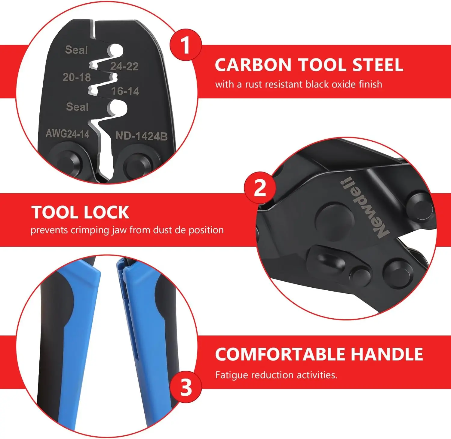 12-Piece Deutsch Crimp Tool Kit for Automotive Connectors, Includes Closed & Open Barrel Crimpers and Pin Removal Tools