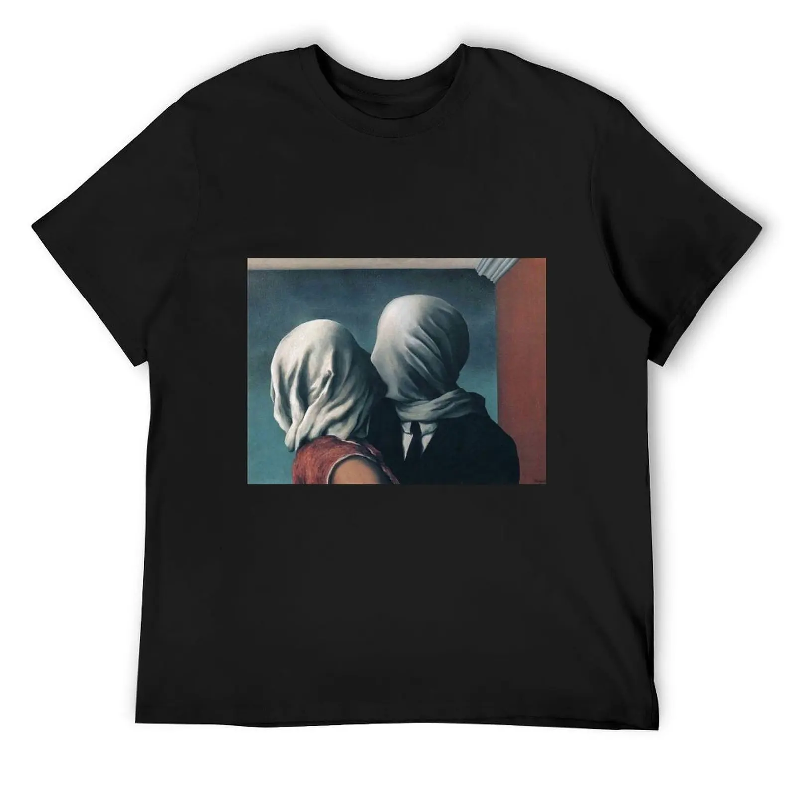 ‘The Lovers’, 1928 by René Magritte. T-Shirt blue archive for a boy workout shirts for men