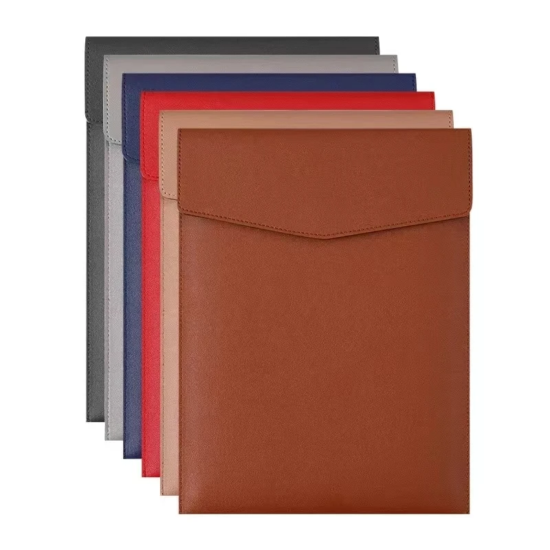 Folder File Kulit PU Vertikal A4 Tempat Dokumen Amplop File Tahan Air Casing Portofolio Kulit Pengatur File Pengarsipan untuk Biarkan