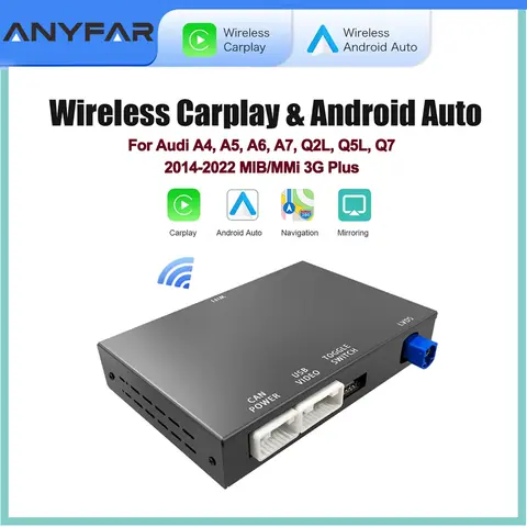 아우디 A4 A5 A6 A7 Q2L Q5L Q7용 무선 CarPlay 안드로이드 오토 MMI 인터페이스 (에어플레이 미러링크 기능, 후방 카메라 포함)