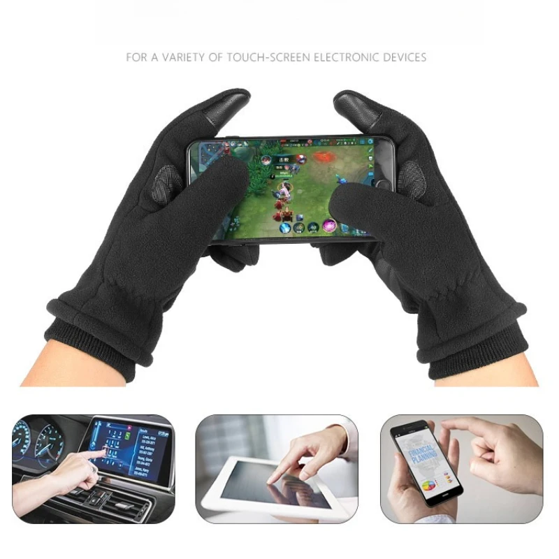 

Winter Warm Gloves Windproof Water-Resistant Touchscreen Cycling Outdoor Sports Cold Weather Motorcycle Bicycle Riding Gloves