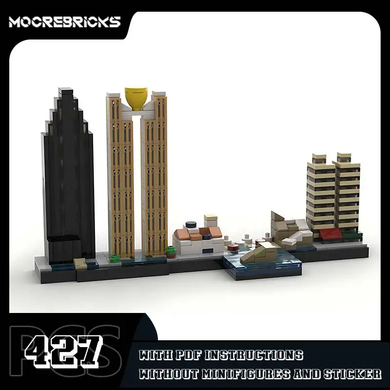 City Architecture Skyline Sets Model MOC Creative Street View Assembling Building Block Bricks Children's Collection Toy Gift