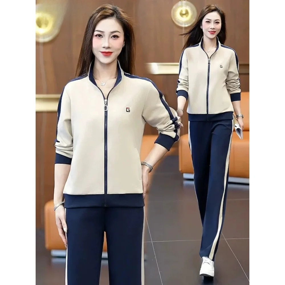 

Faionable Fitn Women's Sportswear Set 2026 Spring New Arrival Two-Piece Casual Wear Breathable Long Sve Zipper Top