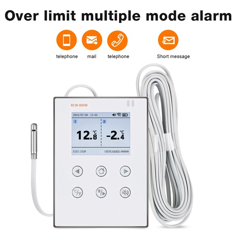 WIFI Real-Time Temperature Humidity Data Logger With External Probe Wireless Monitoring For Cold Chain Management