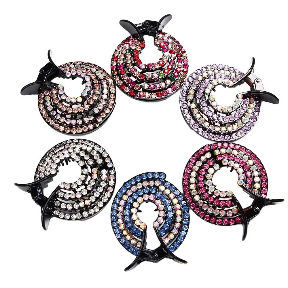 Rhinestone Women Ladies Hair Claw Hair Clips Ponytail Buckle Bird Nest Hair Accessories Hair Pins Clamps Hair Bun Holders view 6
