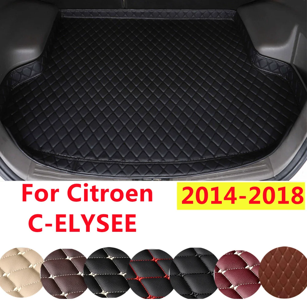 

YJ High Side XPE Leather AUTO Аксессуары Автомобильный коврик в багажник на заказ подходит для Citroen C-ELYSEE 2018-2014, задний багажник, чехол, ковер