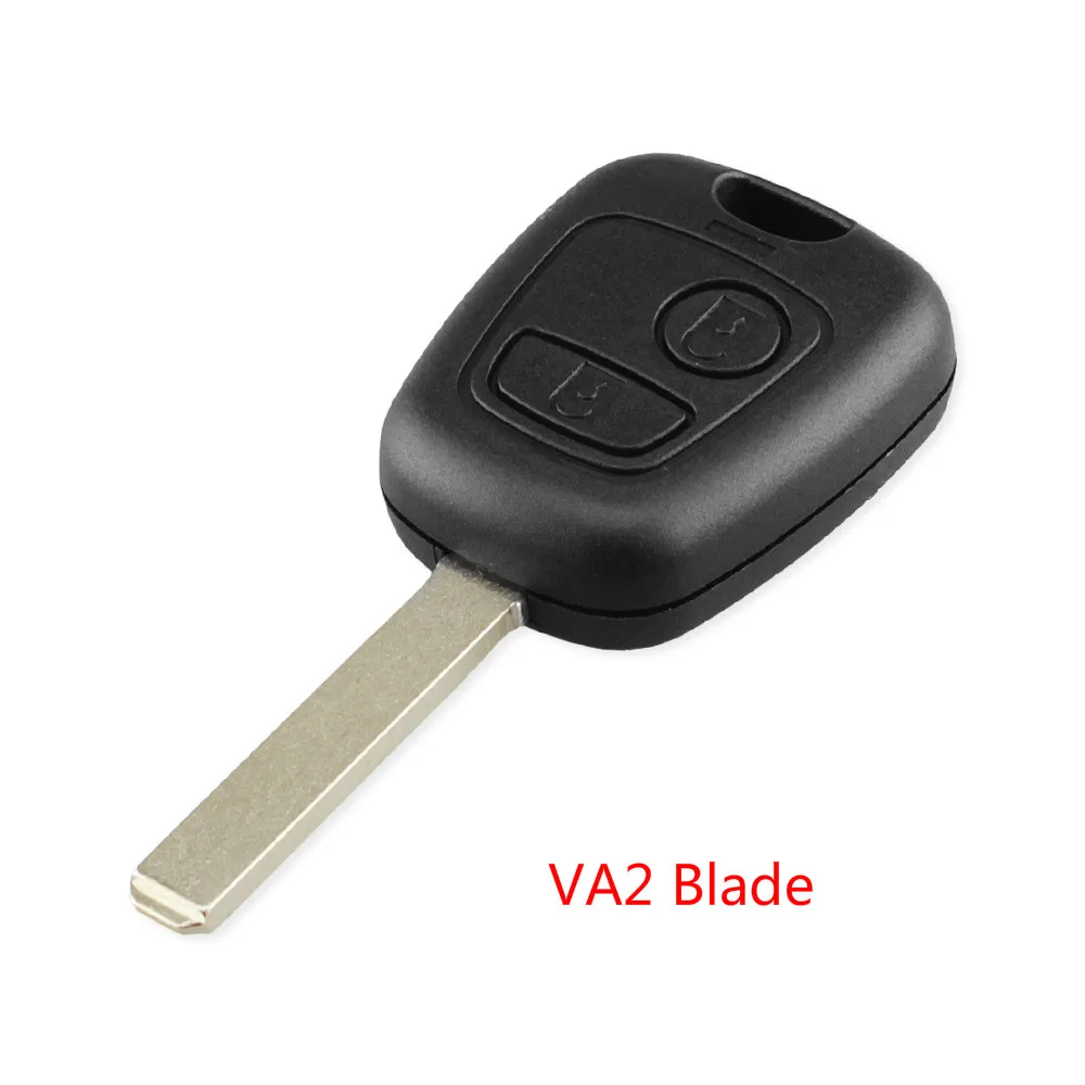 Dandkey Car Key Shell For Peugeot 307 107 207 407 For Citroen C2 C3 Xsara Remote 2 Button Key Case Blank Cover HU83/VA2 Blade