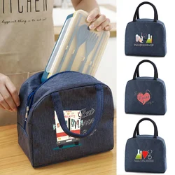 Insulated soft cooler Lunch Bag Small food cooling Tote For Kids Portable Canvas Thermal Cold Bags Travel Dnner Picnic Handbag