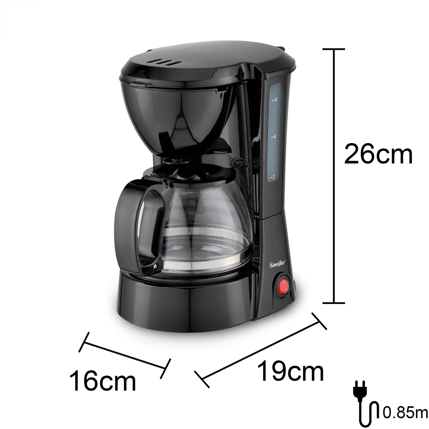 Drip Coffee Maker 1.8L With Filter Programmable Timer Household 1000W Digital Display Coffee Machine With  Functio