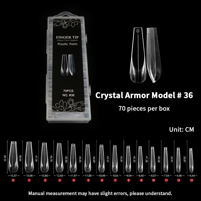 

70 Pcs Curved Nail Dual Forms For Extension Acrylic Reusable Full Cover Mold Suitable For Poly Nail Gel