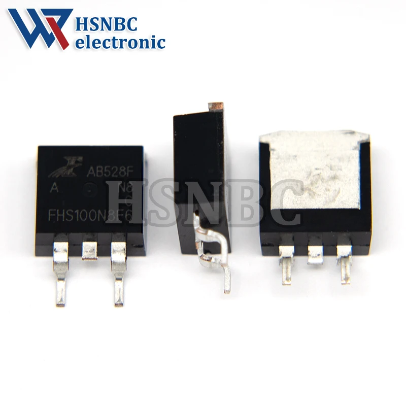 10 개/몫 FHS100N8F6 100N8F6 FHS100N8F6A TO-263 120A 85V N 채널 전력 MOSFET 트랜지스터 100% 새로운 원본