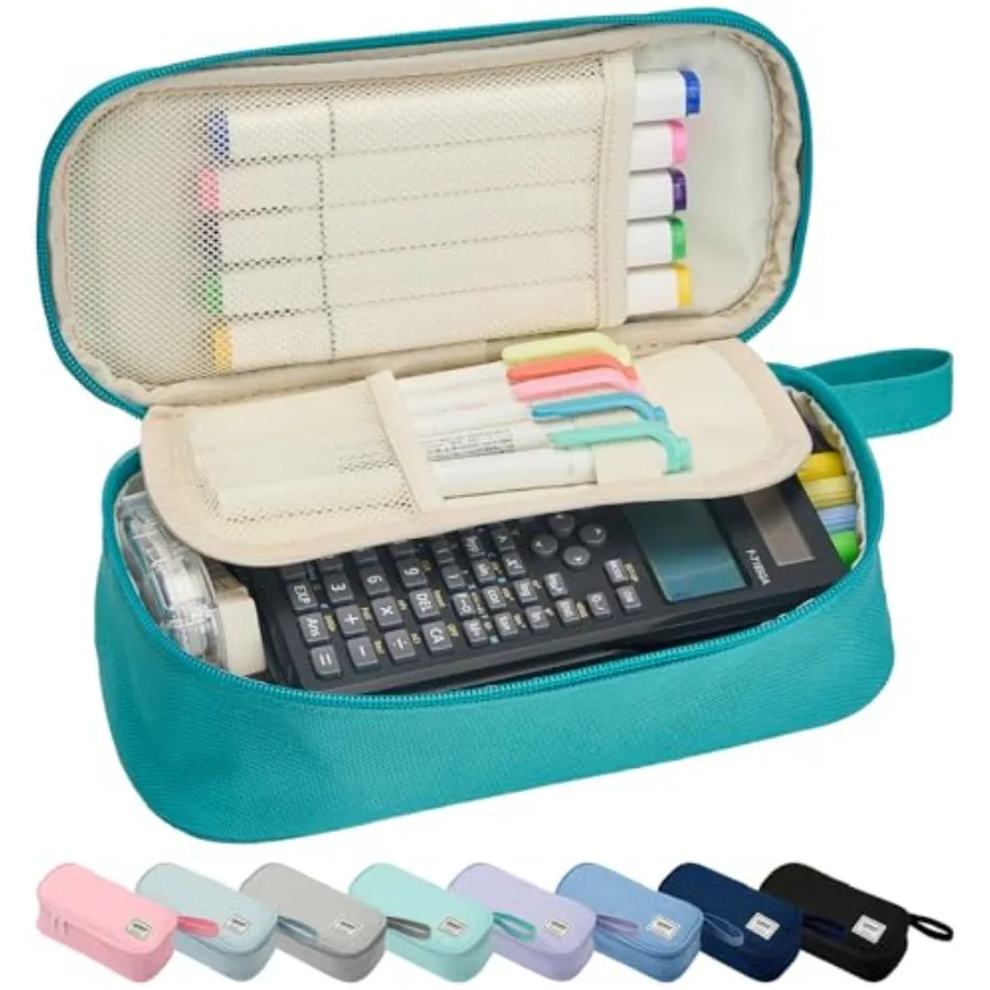 

Pencil Case Pouch Box Bag School Supplies Girls Boys,Cute Preppy Stuff Large Big Capacity Aesthetic Pen Organizer, Back to Coll