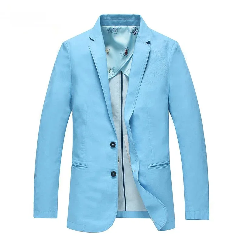 

Men Suit Jackets Spring Autumn New Top Male Solid Slim Casual 2 Colors Blazer Jacket Mens