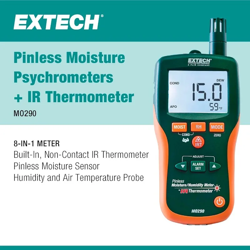 MO290 – Pinless Moisture Meter and Ir Thermometer