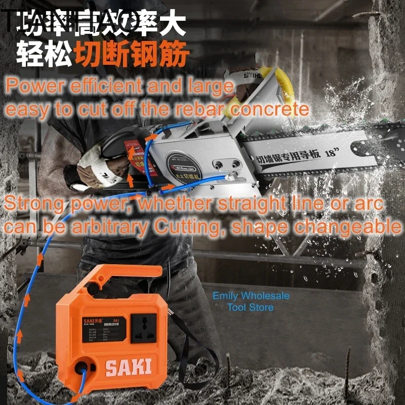 Electric Concrete Wall Cutter for 3800W 4500W Stone Pile Head Cutting Solid Pile Sawing Machine Heavy Duty Masonry Cutting