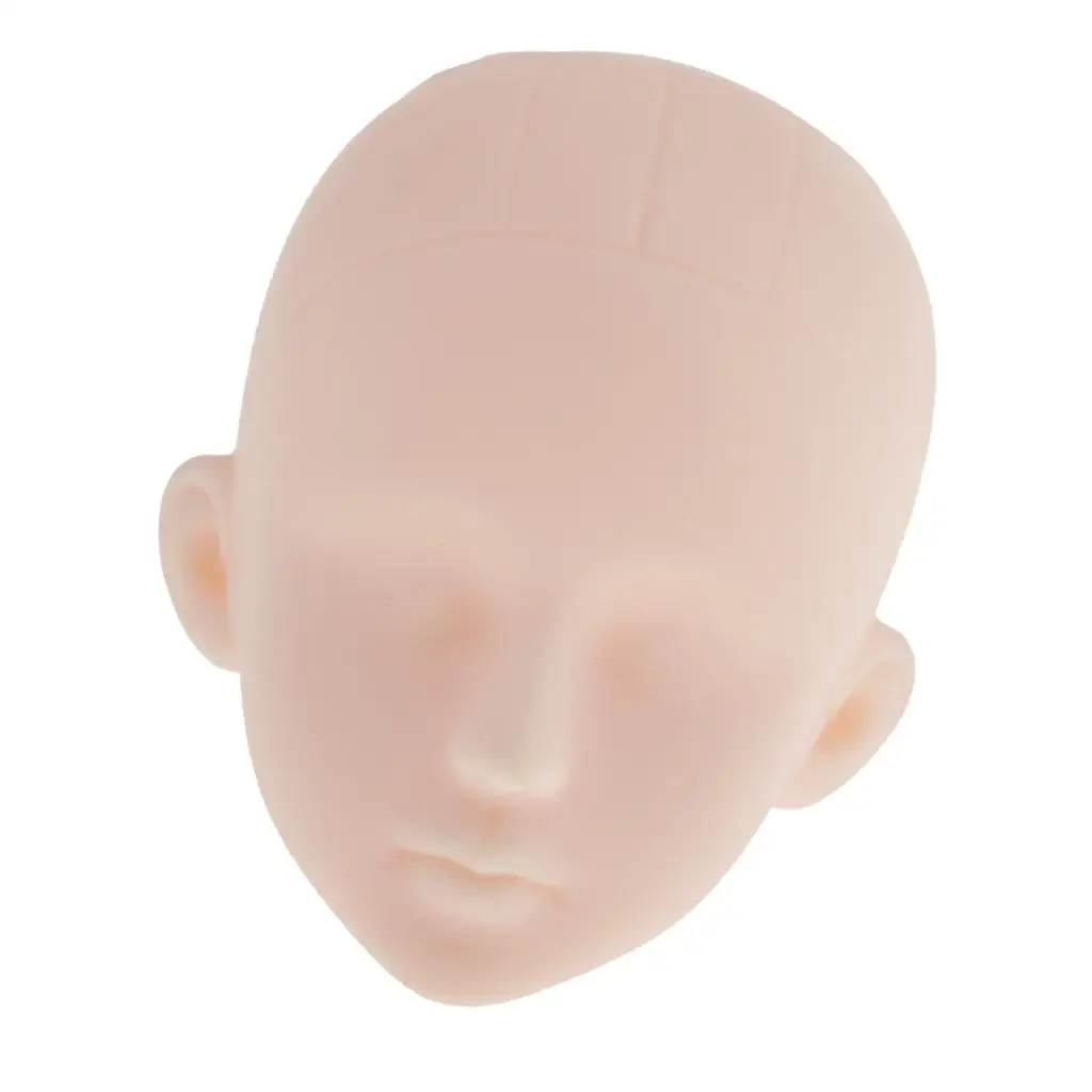 Realistic Ball Jointed Doll Head 1 6 Scale White Plastic Head Parts for BJD Girl Doll Customizing and Makeup