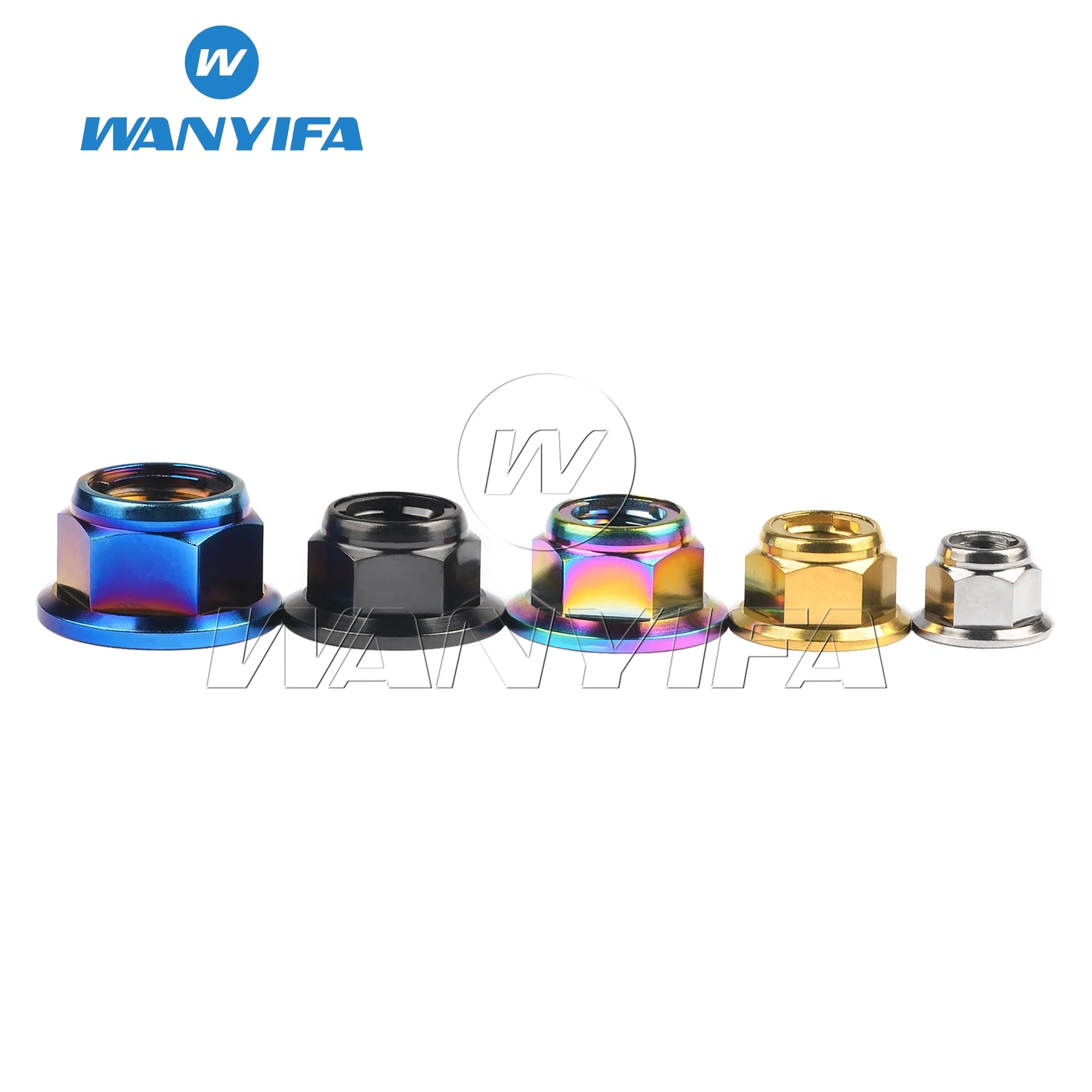 Wanyifa Titanium Nut M6/M8/M10/M12 Lock Nut Flange untuk Sepeda Motor