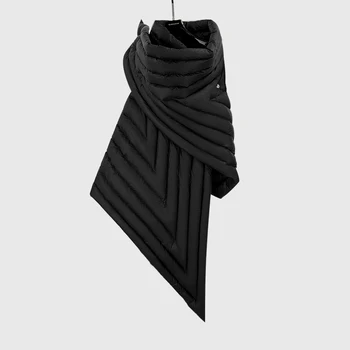 אואן seak גברים למטה מעילים נשים גותי אפודות ביגוד רחוב גבוה מתעלה גדול מדי חורף אבק פורצים